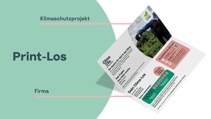 Print-Geschenklos mit Beschreibung für Geschäftskunden Innenansicht