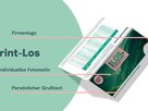 Print-Geschenklos mit Beschreibung für Geschäftskunden Außenansicht