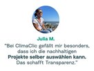 Kundenstimme von Julia zur Klimalotterie ClimaClic