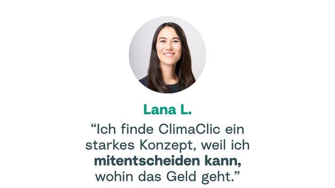 Kundenstimme von Lana zur Klimalotterie ClimaClic