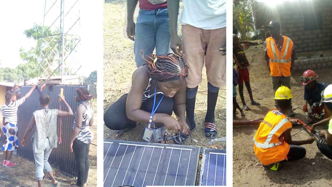 Solaranlage wird installiert