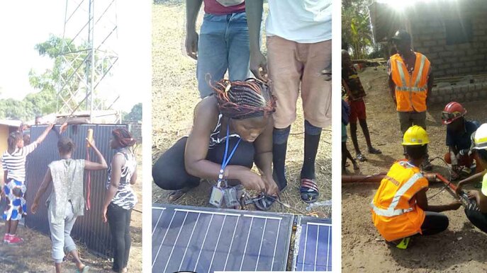 Solaranlage wird installiert