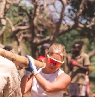 Bambus für Mosambik - Bambustransport
