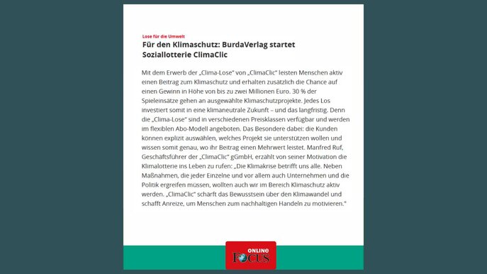 Artikel in FOCUS Online