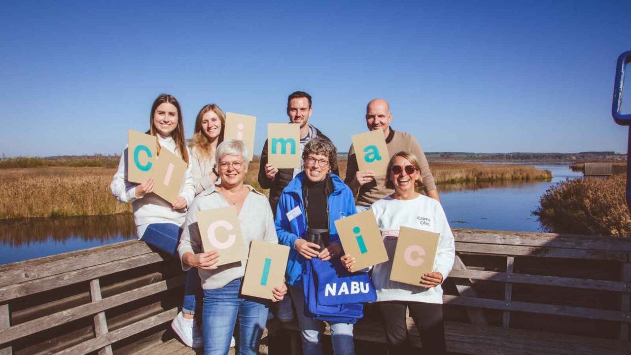 ClimaClic-Team beim NABU in Bad Buchau zur Besichtigung des Moorschutzes am Federsee