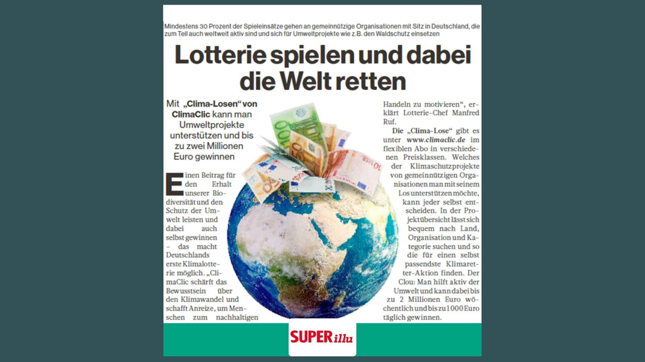 Artikel in SUPERillu über die Erfahrungen mit ClimaClic